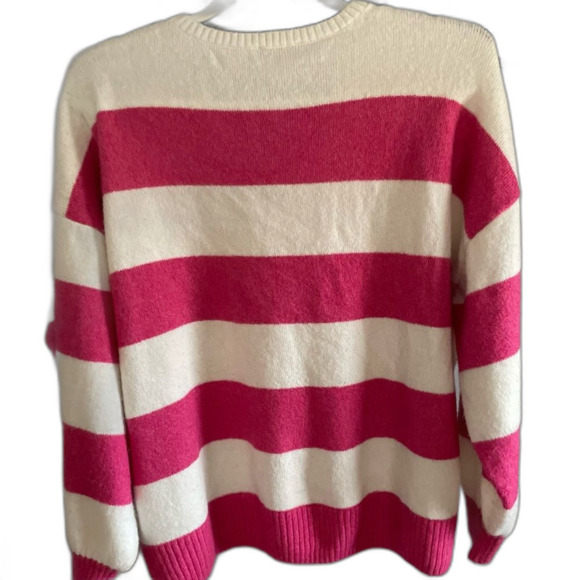 Vince Camuto sweater pink striped LSWT016 - Picture 4 of 4